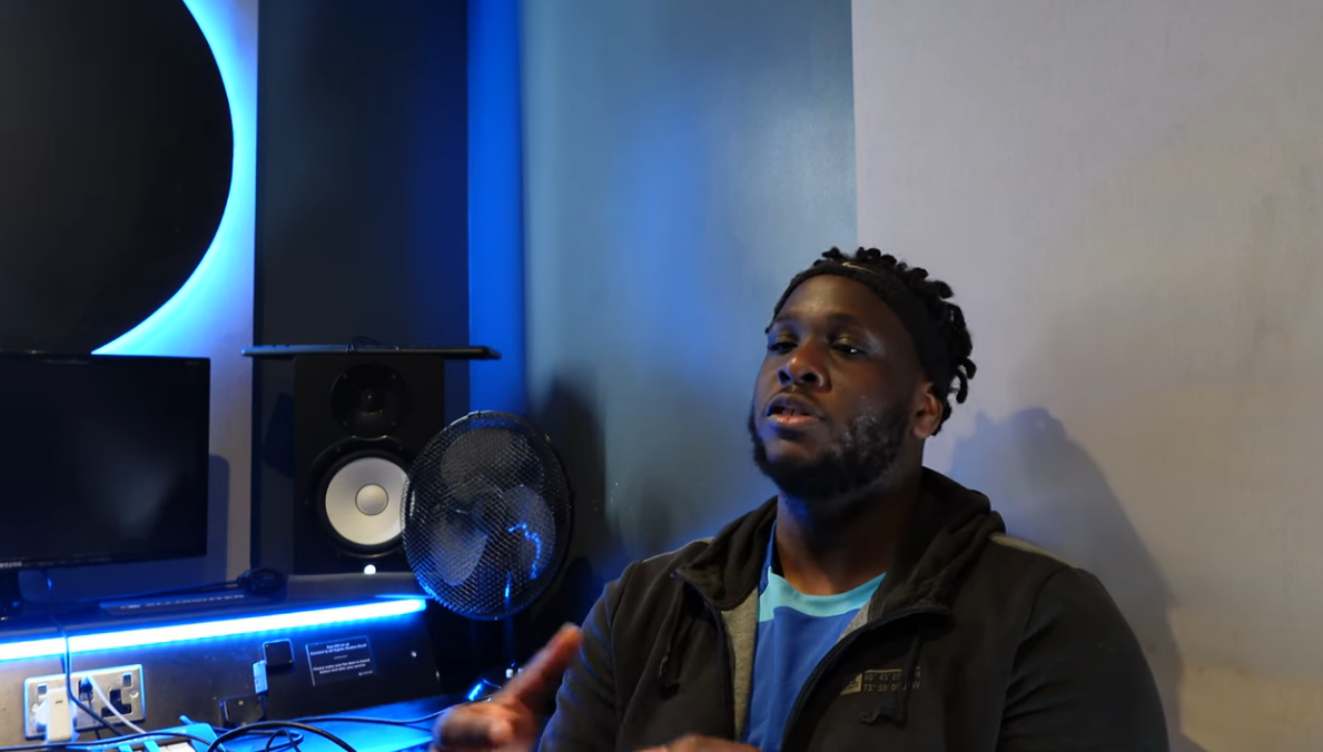 Banji speaking on camera during the Neurodiversity In Music documentary